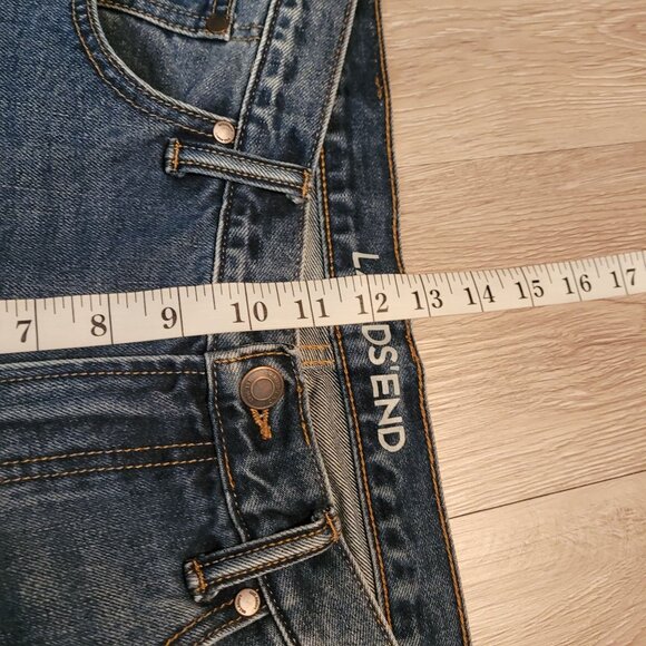 Lands End Jeans 34x32 Measures 34x31 Straight Fit Medium Light Wash Cotton Denim - Picture 8 of 10